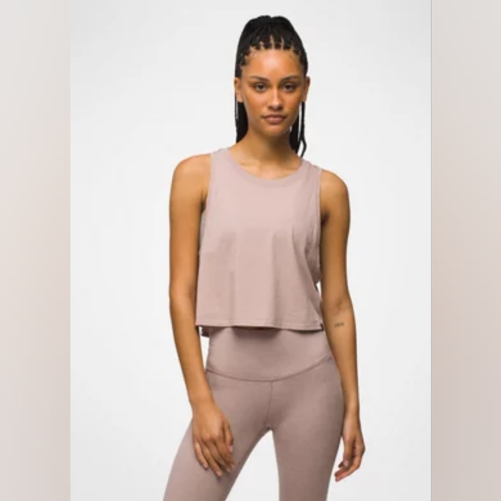 prAna Everyday Crop Tank Willow Pink M